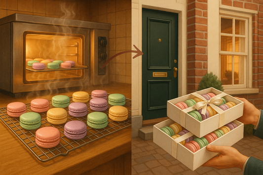 Van onze oven tot jouw deur: zo bezorgen wij jouw macarons vers en perfect